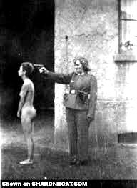 SS Guard shooting naked woman