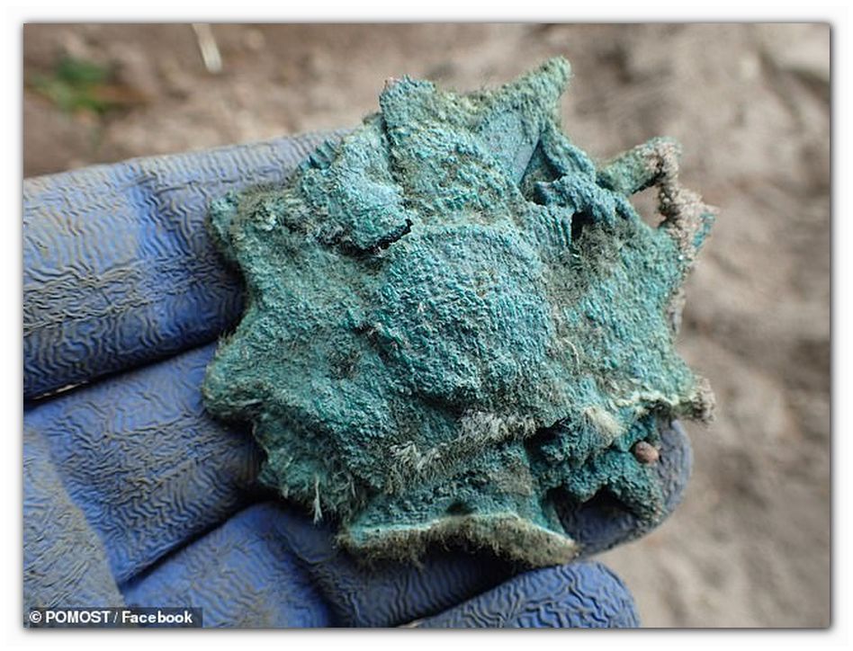 A Spanish cross medal was also found in the grave. This medal was given to troops who participated in the Spanish Civil War, when Adolf Hitler joined forces with Spanish dictator Francisco Franco