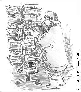 Die Berliner Literaturkritik &mdash; Pressezeichnung, 2004