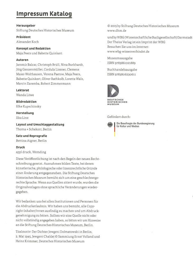 # Deutsches Historisches Museum "1945 – Niederlage. Befreiung. Neuanfang. Zwölf Länder Europas nach dem Zweiten Weltkrieg"