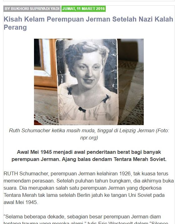 Ruth Schumacher as a young woman