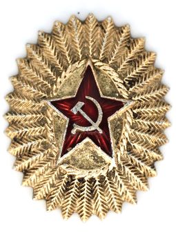 Cap badge of a member of the Soviet Army, undated