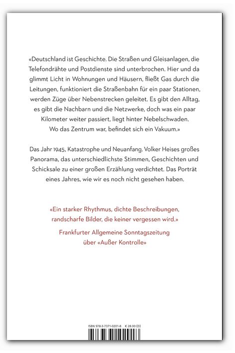 Volker Heise, 1945 Back cover of Volker Heise, 1945