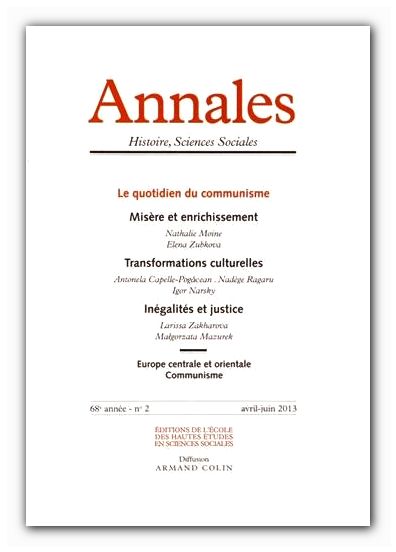 Annales. Histoire, Sciences sociales. La plus prestigieuse des revues d'histoire et de sciences sociales francophones