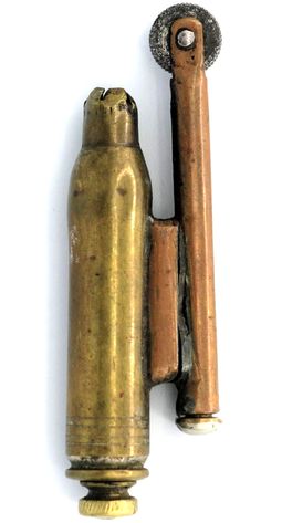 Lighter made from a cartridge case, probably Soviet Union, undated